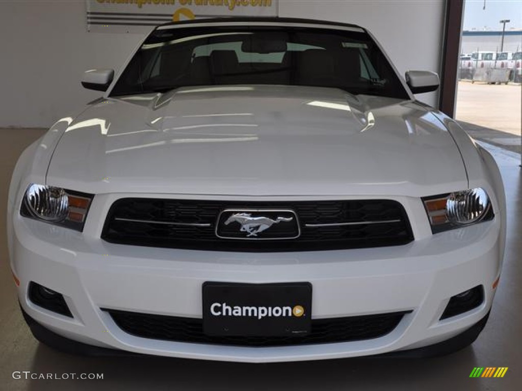 2012 Mustang V6 Premium Convertible - Performance White / Saddle photo #2