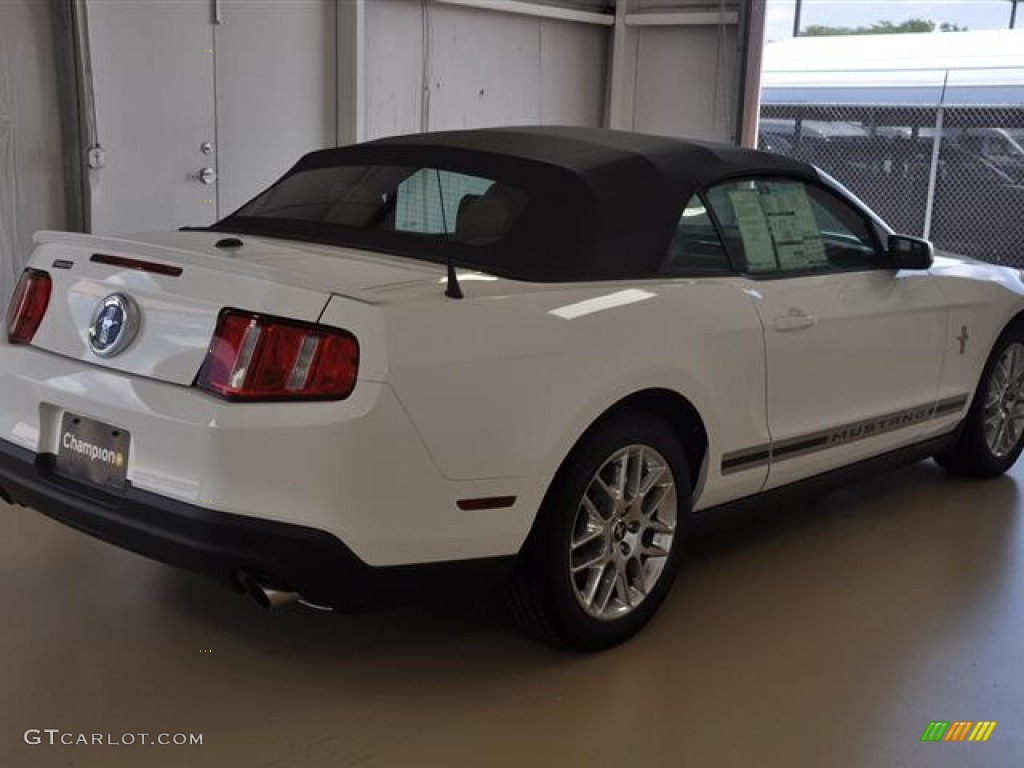 2012 Mustang V6 Premium Convertible - Performance White / Saddle photo #4