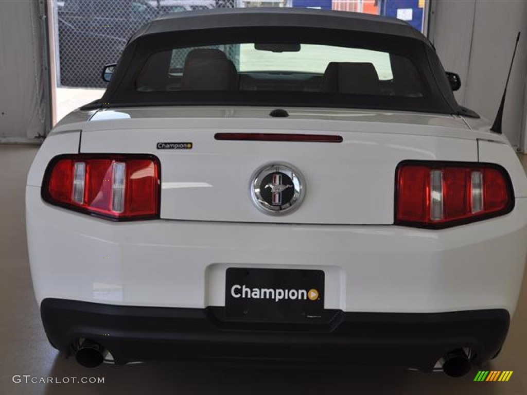2012 Mustang V6 Premium Convertible - Performance White / Saddle photo #5