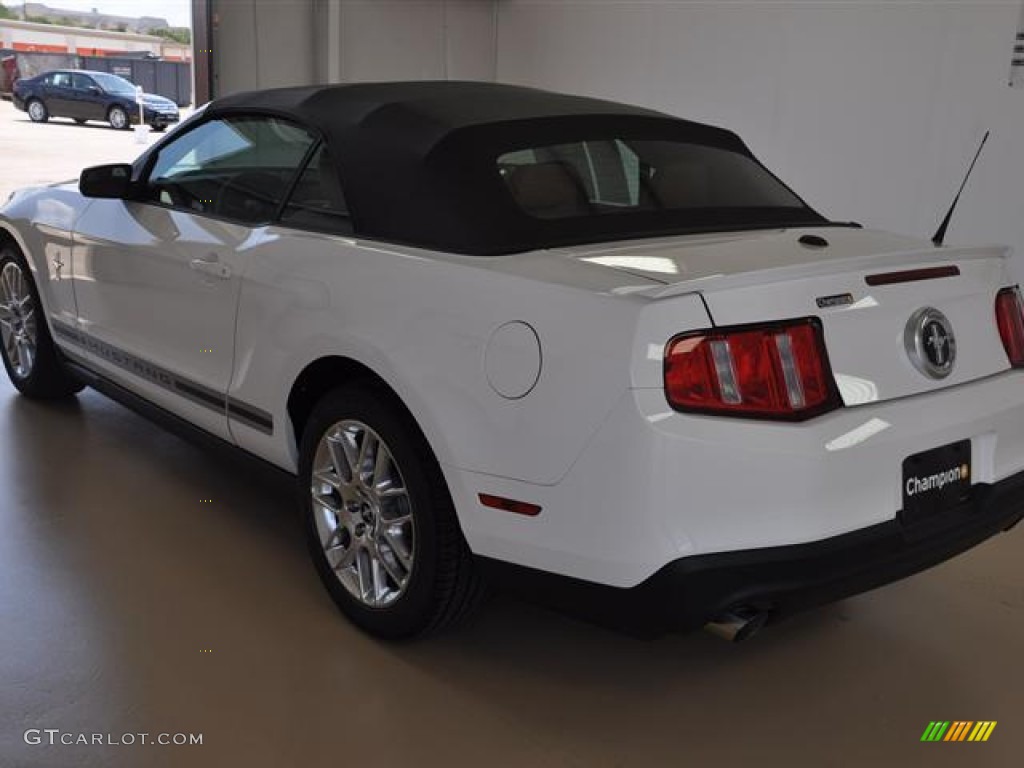 2012 Mustang V6 Premium Convertible - Performance White / Saddle photo #6