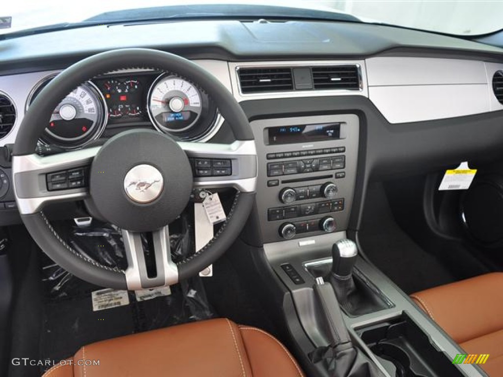 2012 Ford Mustang V6 Premium Convertible Saddle Dashboard Photo #57364532