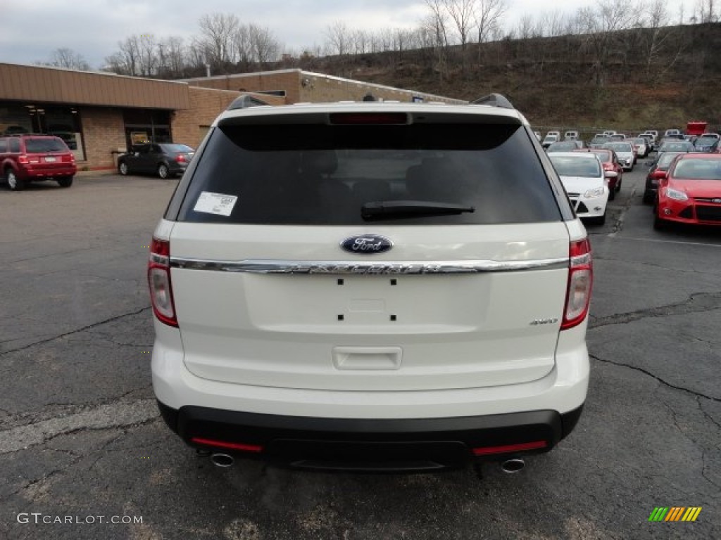 2012 Explorer 4WD - White Suede / Medium Light Stone photo #3