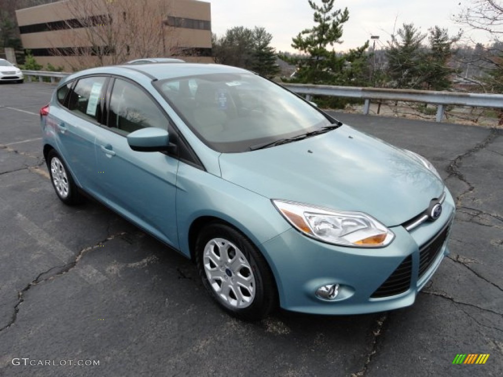 2012 Focus SE 5-Door - Frosted Glass Metallic / Stone photo #1