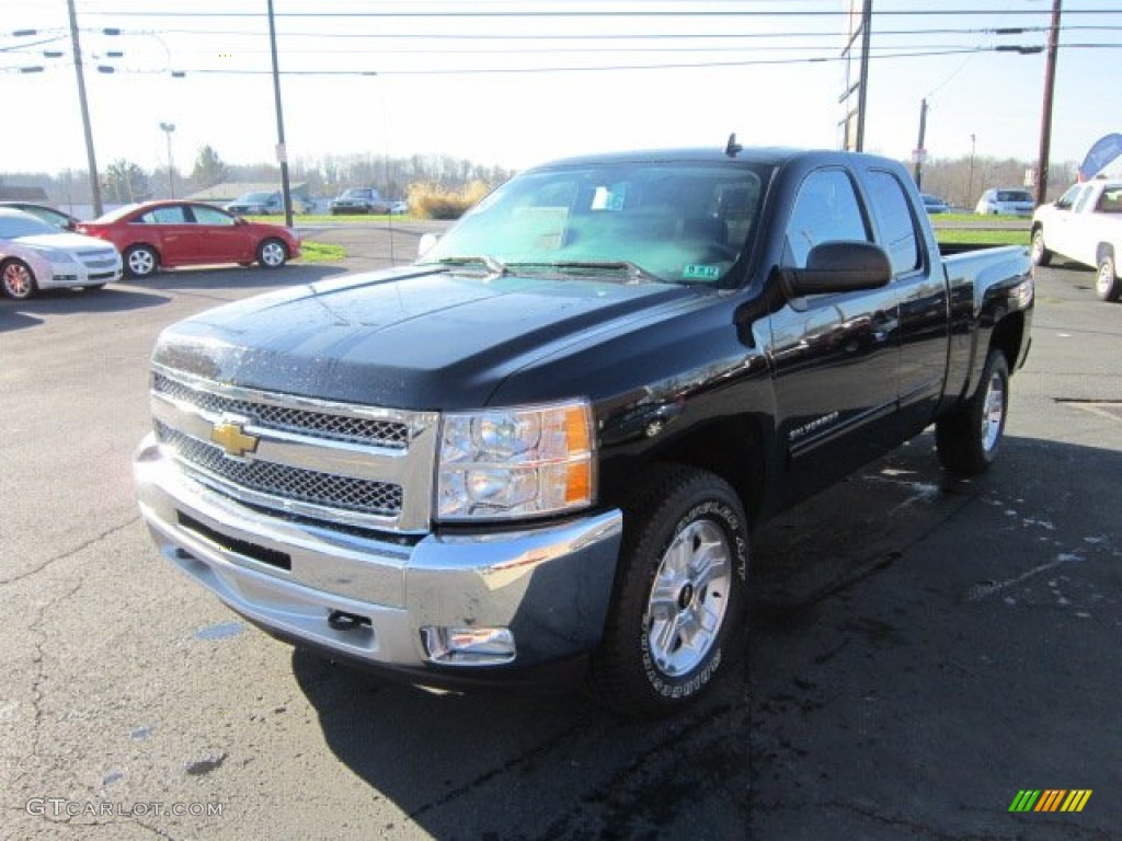 2012 Silverado 1500 LT Extended Cab 4x4 - Black / Ebony photo #3