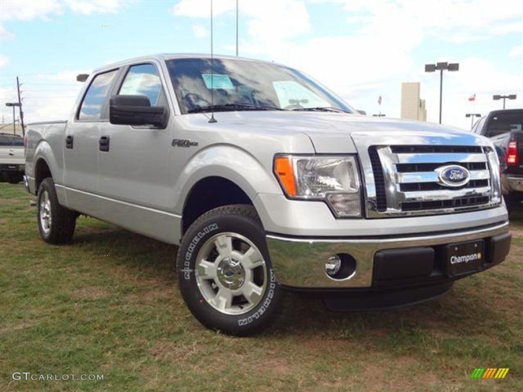 2011 F150 XLT SuperCrew - Ingot Silver Metallic / Steel Gray photo #2