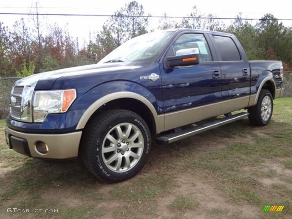 2011 F150 King Ranch SuperCrew - Dark Blue Pearl Metallic / Chaparral Leather photo #3