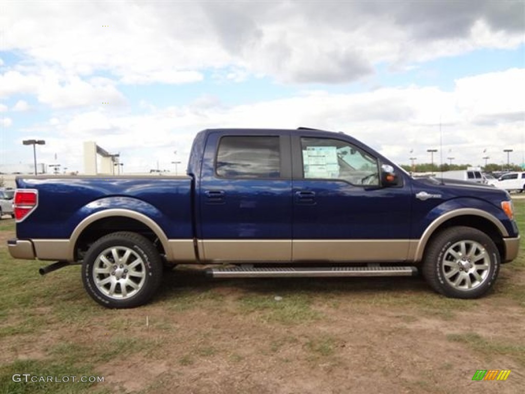 2011 F150 King Ranch SuperCrew - Dark Blue Pearl Metallic / Chaparral Leather photo #8