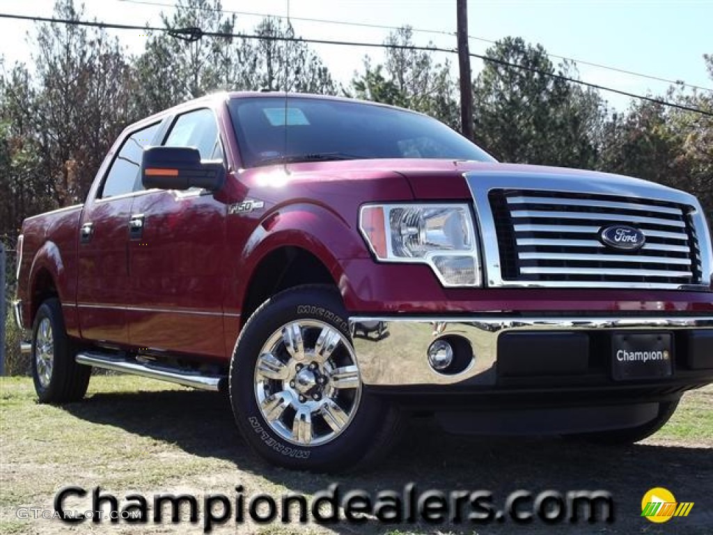 2011 F150 XLT SuperCrew - Red Candy Metallic / Steel Gray photo #1