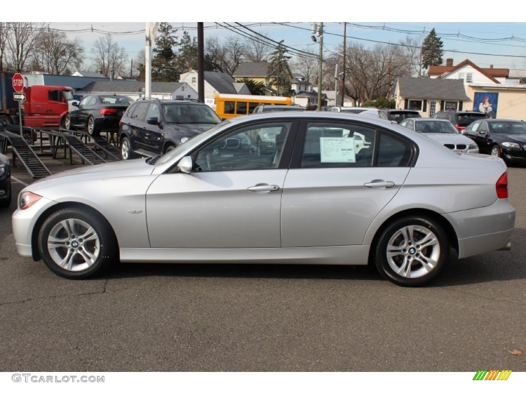 2008 3 Series 328xi Sedan - Titanium Silver Metallic / Black photo #8