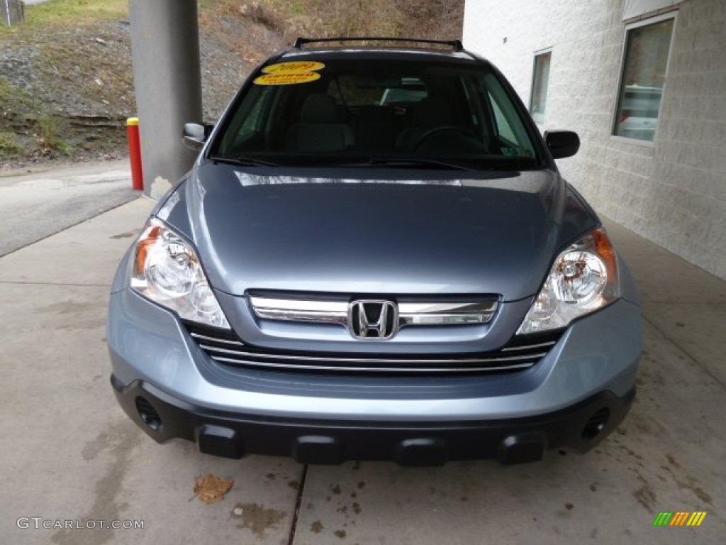 2009 CR-V EX 4WD - Glacier Blue Metallic / Gray photo #6