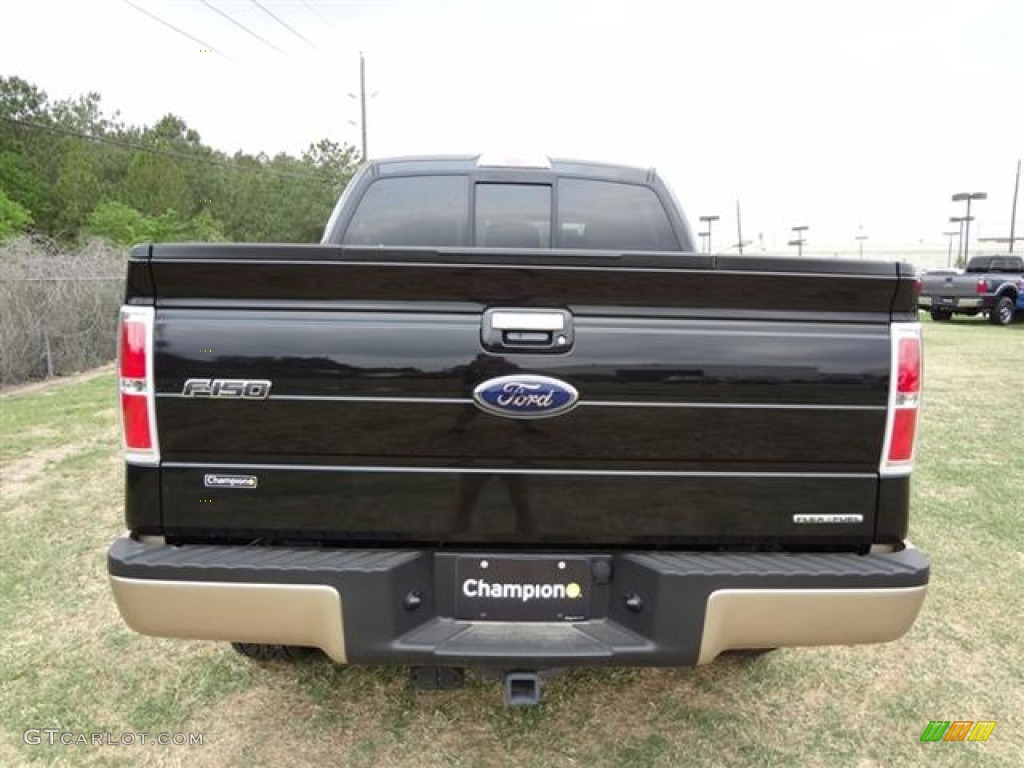 2011 F150 Lariat SuperCrew 4x4 - Tuxedo Black Metallic / Black photo #6