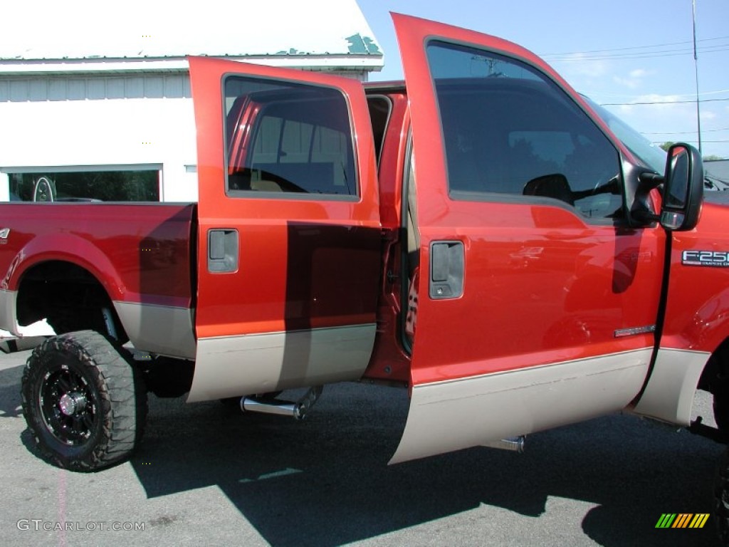 1999 F250 Super Duty Lariat Crew Cab 4x4 - Bright Amber Metallic / Medium Prairie Tan photo #21