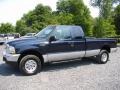 2004 True Blue Metallic Ford F250 Super Duty XLT SuperCab 4x4  photo #2