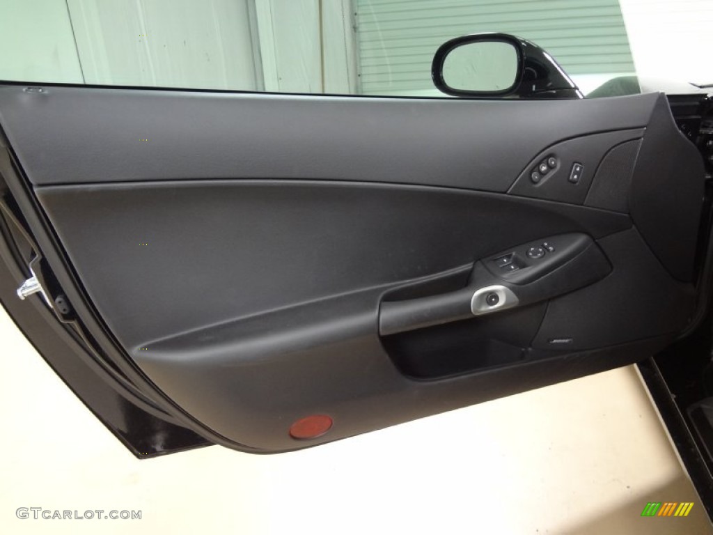2011 Chevrolet Corvette Grand Sport Coupe Ebony Black Door Panel Photo #57375171