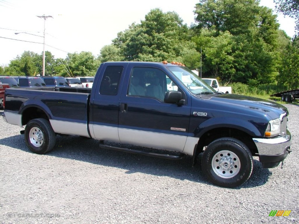 2004 F250 Super Duty XLT SuperCab 4x4 - True Blue Metallic / Medium Flint photo #32