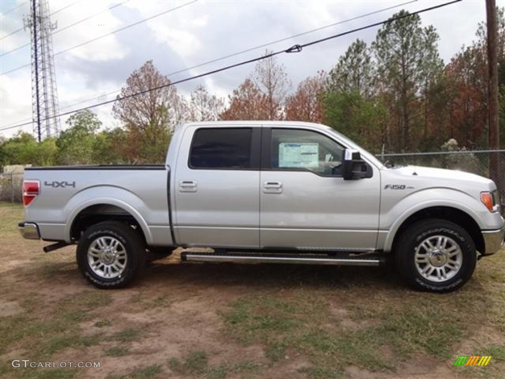 2011 F150 Lariat SuperCrew 4x4 - Ingot Silver Metallic / Black photo #8