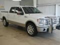 2010 White Platinum Metallic Tri Coat Ford F150 King Ranch SuperCrew  photo #3