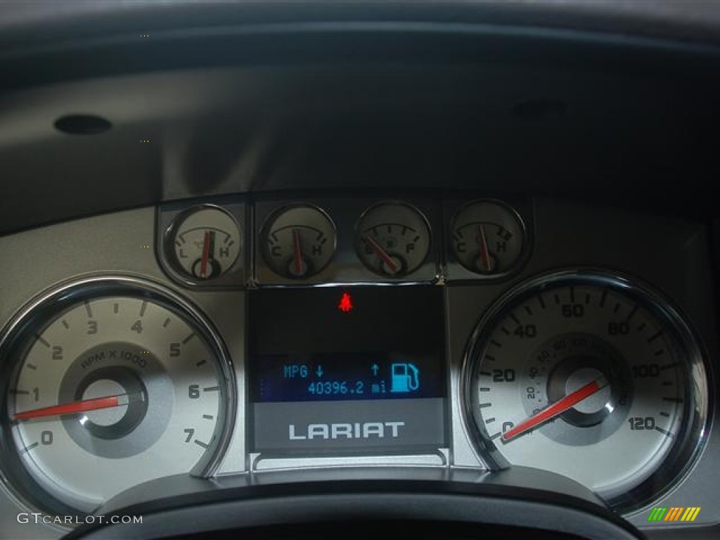 2010 F150 Lariat SuperCrew - Dark Blue Pearl Metallic / Tan photo #16