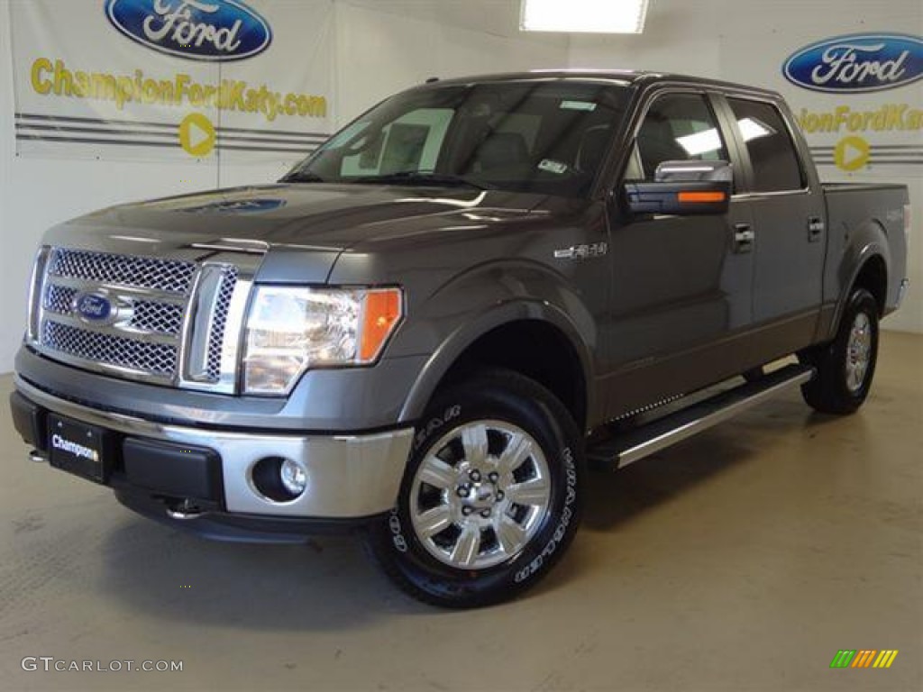 2011 F150 Lariat SuperCrew 4x4 - Sterling Grey Metallic / Pale Adobe photo #2