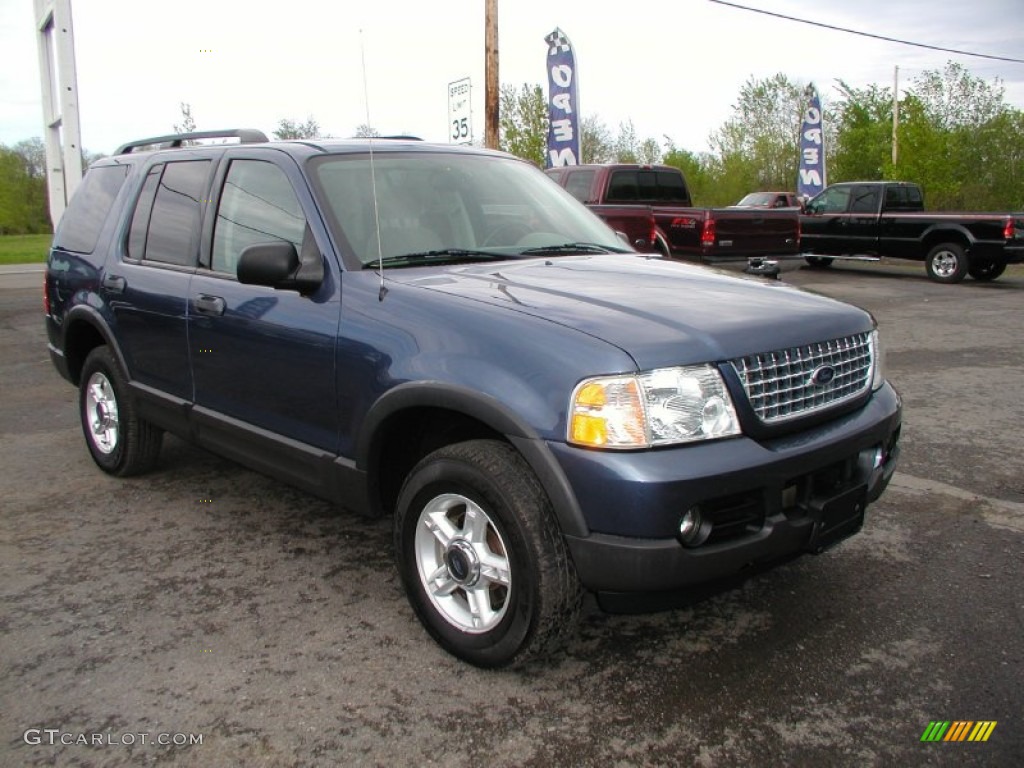2003 Explorer XLT 4x4 - Medium Wedgewood Blue Metallic / Medium Parchment Beige photo #2