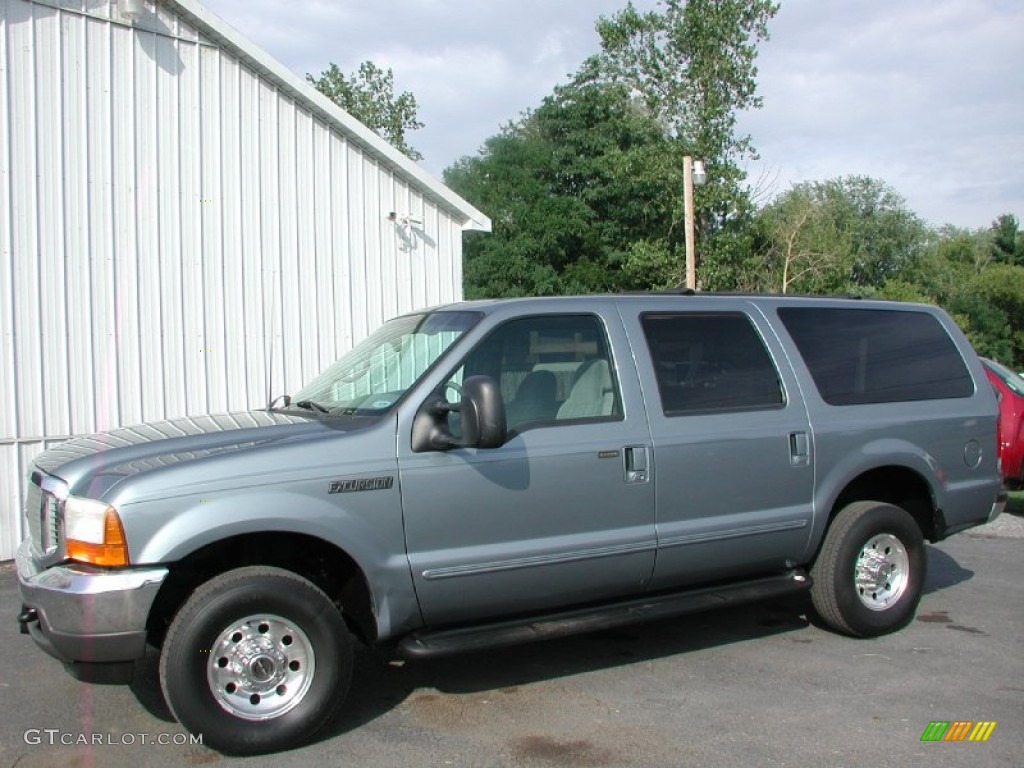 2000 Excursion XLT 4x4 - Medium Steel Blue Metallic / Medium Graphite photo #2