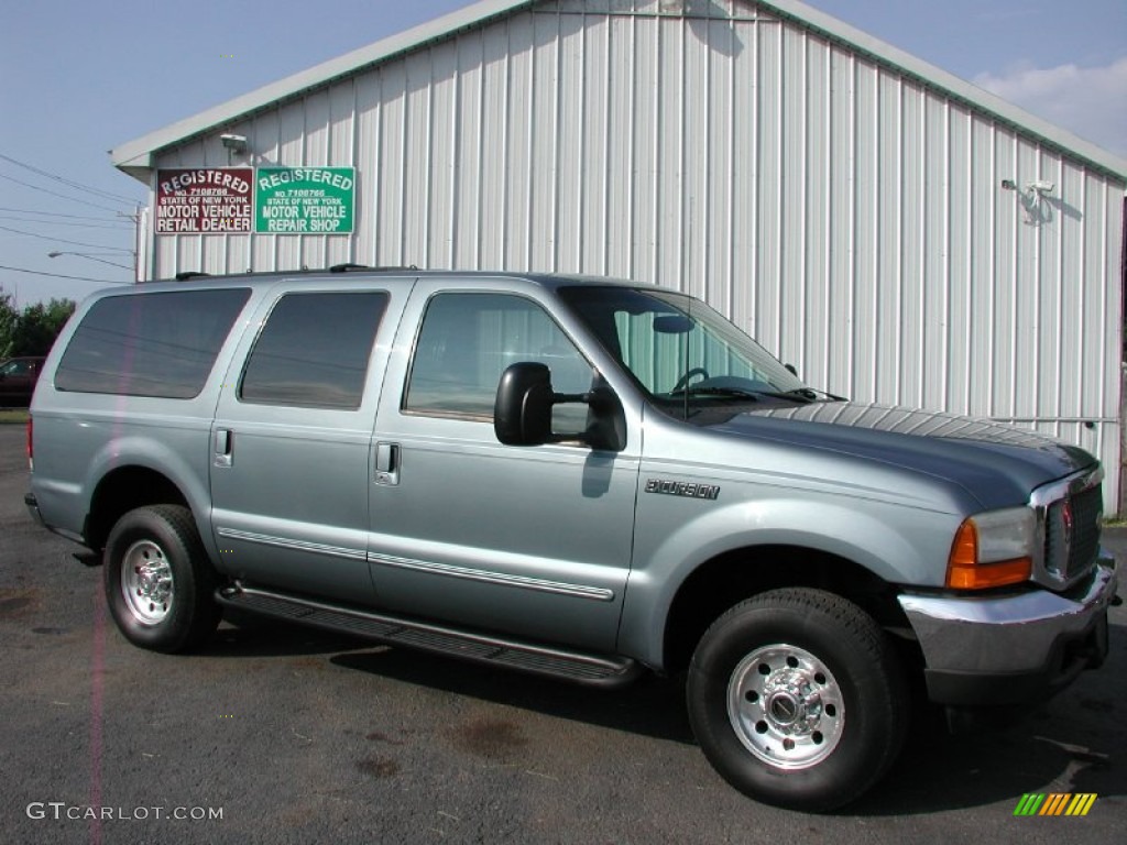 2000 Excursion XLT 4x4 - Medium Steel Blue Metallic / Medium Graphite photo #10