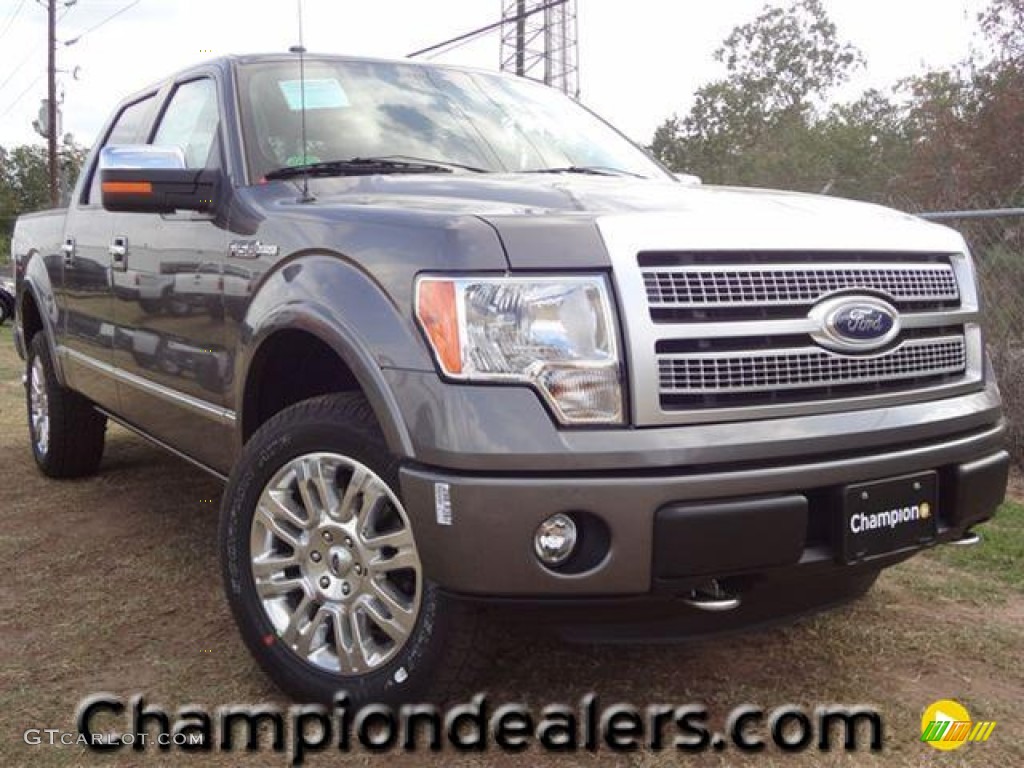 2011 F150 Platinum SuperCrew 4x4 - Sterling Grey Metallic / Sienna Brown/Black photo #1