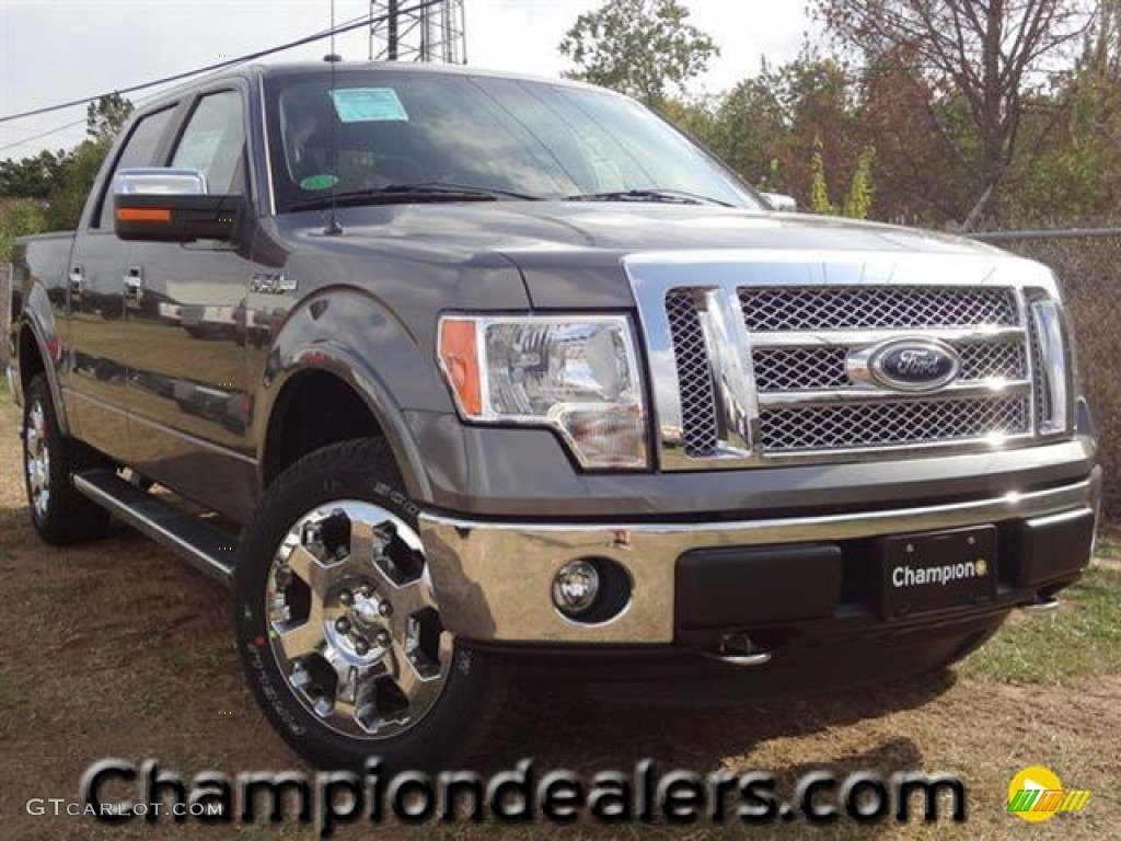 2011 F150 Lariat SuperCrew 4x4 - Sterling Grey Metallic / Black photo #1