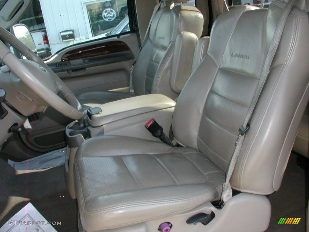 Medium Parchment Interior 2003 Ford F350 Super Duty Lariat SuperCab 4x4 Photo #57381758