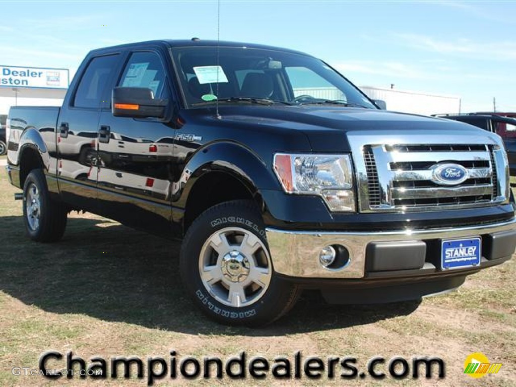 2011 F150 XLT SuperCrew - Ebony Black / Steel Gray photo #1