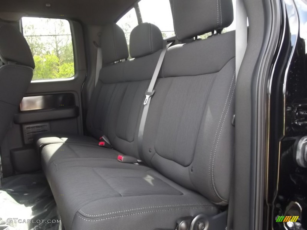 2011 Ford F150 FX4 SuperCab 4x4 FX4 Back Seat in Black Cloth Photo #57383000