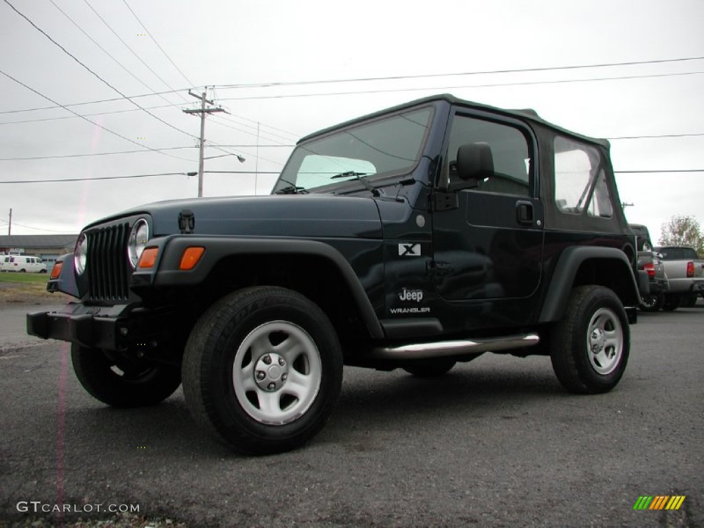 2004 Wrangler X 4x4 - Patriot Blue Pearl / Dark Slate Gray photo #1