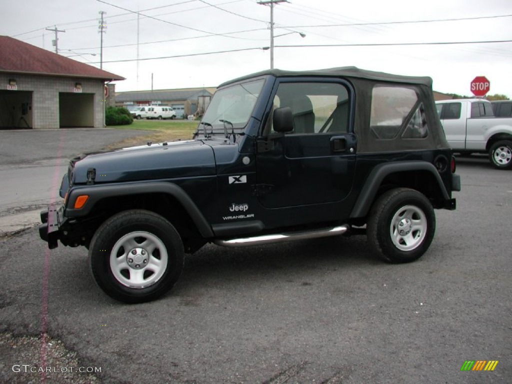 2004 Wrangler X 4x4 - Patriot Blue Pearl / Dark Slate Gray photo #3