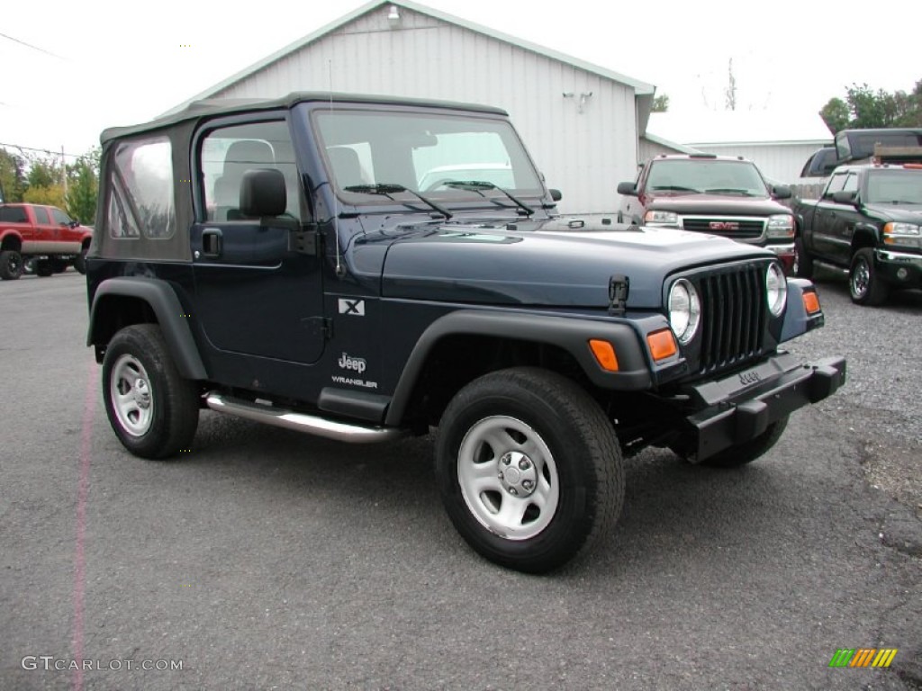 2004 Wrangler X 4x4 - Patriot Blue Pearl / Dark Slate Gray photo #14