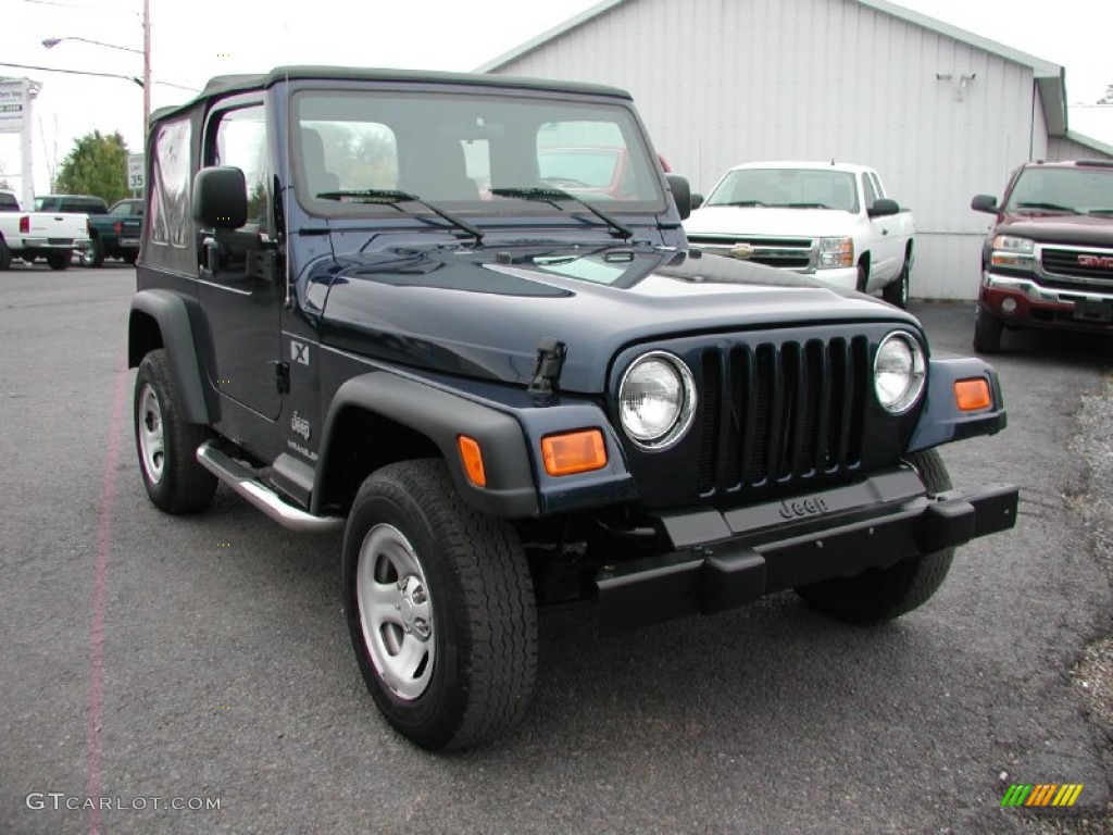 2004 Wrangler X 4x4 - Patriot Blue Pearl / Dark Slate Gray photo #16