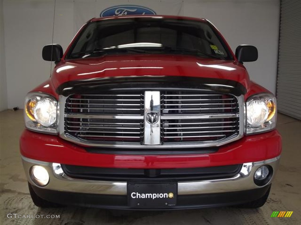 2008 Ram 1500 Lone Star Edition Quad Cab - Inferno Red Crystal Pearl / Medium Slate Gray photo #2