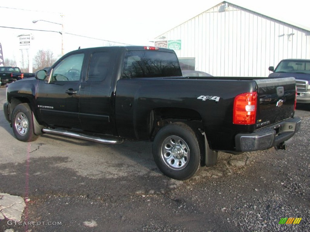 2007 Silverado 1500 LT Extended Cab 4x4 - Black / Ebony Black photo #3