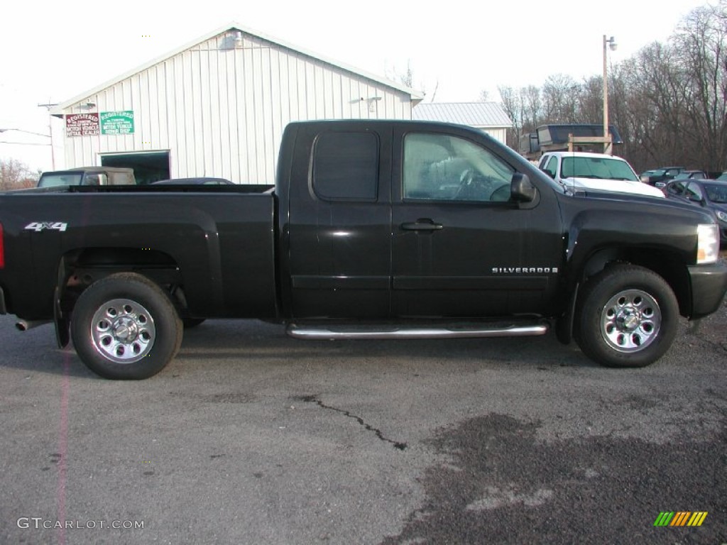 2007 Silverado 1500 LT Extended Cab 4x4 - Black / Ebony Black photo #9