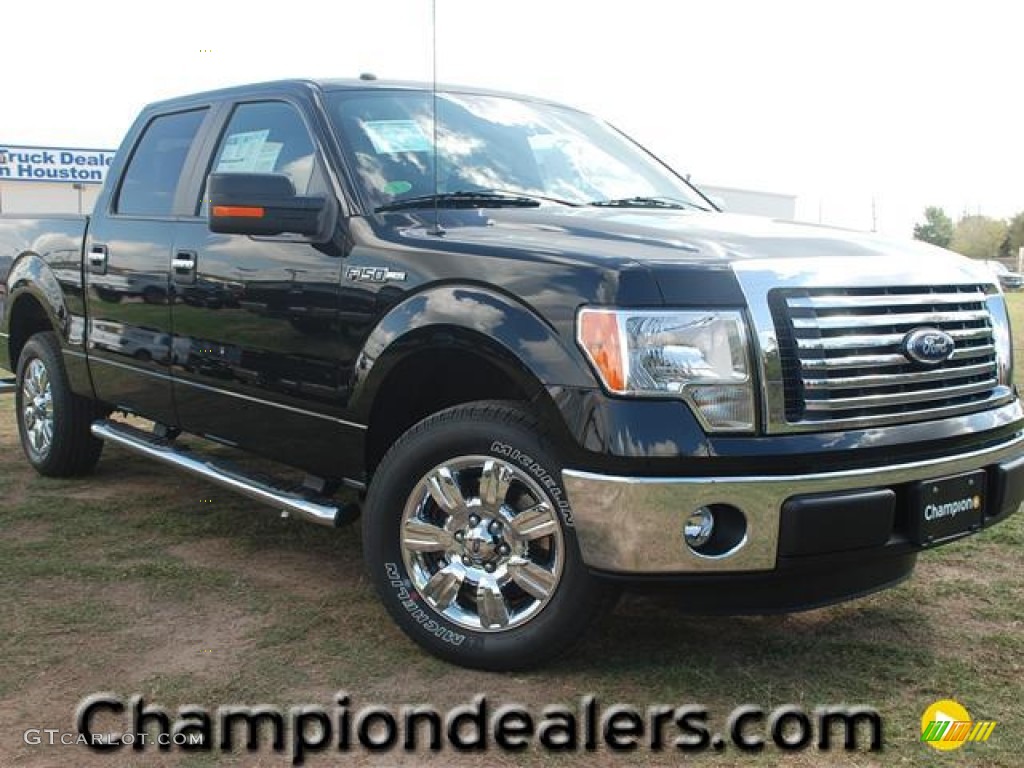 2011 F150 XLT SuperCrew - Ebony Black / Steel Gray photo #1