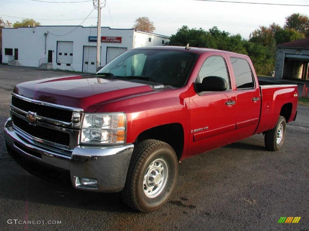 2007 Silverado 3500HD LT Crew Cab 4x4 - Sport Red Metallic / Ebony photo #3