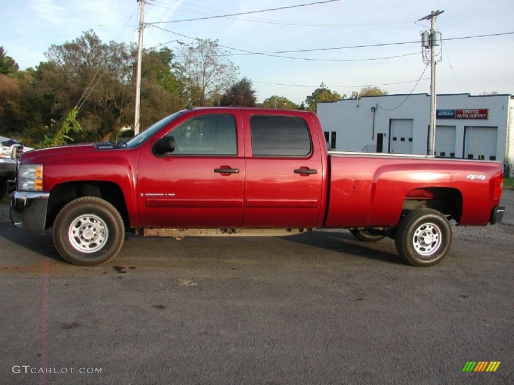 2007 Silverado 3500HD LT Crew Cab 4x4 - Sport Red Metallic / Ebony photo #4