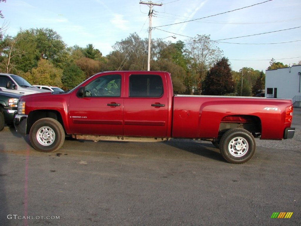 2007 Silverado 3500HD LT Crew Cab 4x4 - Sport Red Metallic / Ebony photo #5