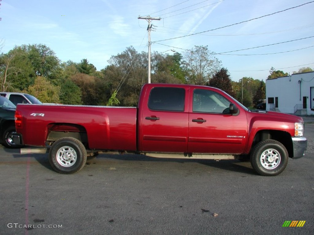 2007 Silverado 3500HD LT Crew Cab 4x4 - Sport Red Metallic / Ebony photo #16
