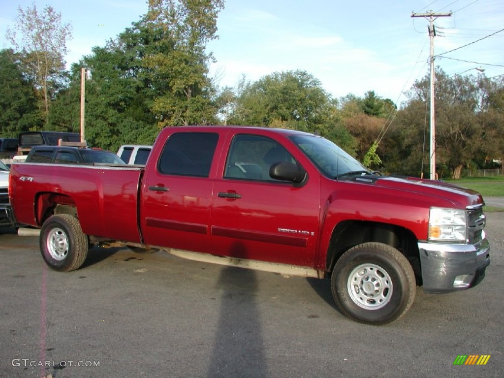 2007 Silverado 3500HD LT Crew Cab 4x4 - Sport Red Metallic / Ebony photo #18