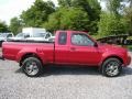 Molten Lava Red Pearl 2002 Nissan Frontier XE King Cab 4x4 Exterior