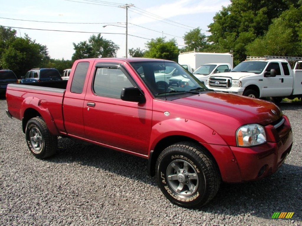 Molten Lava Red Pearl 2002 Nissan Frontier XE King Cab 4x4 Exterior Photo #57386723