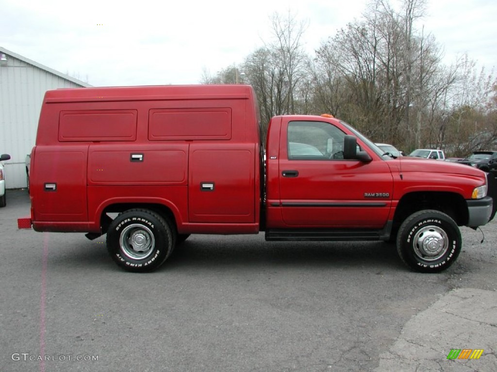 2000 Ram 3500 SLT Regular Cab 4x4 Commercial - Flame Red / Agate photo #4
