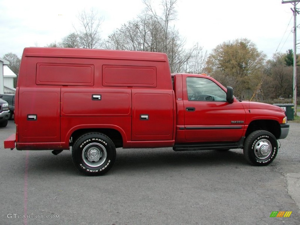 2000 Ram 3500 SLT Regular Cab 4x4 Commercial - Flame Red / Agate photo #5