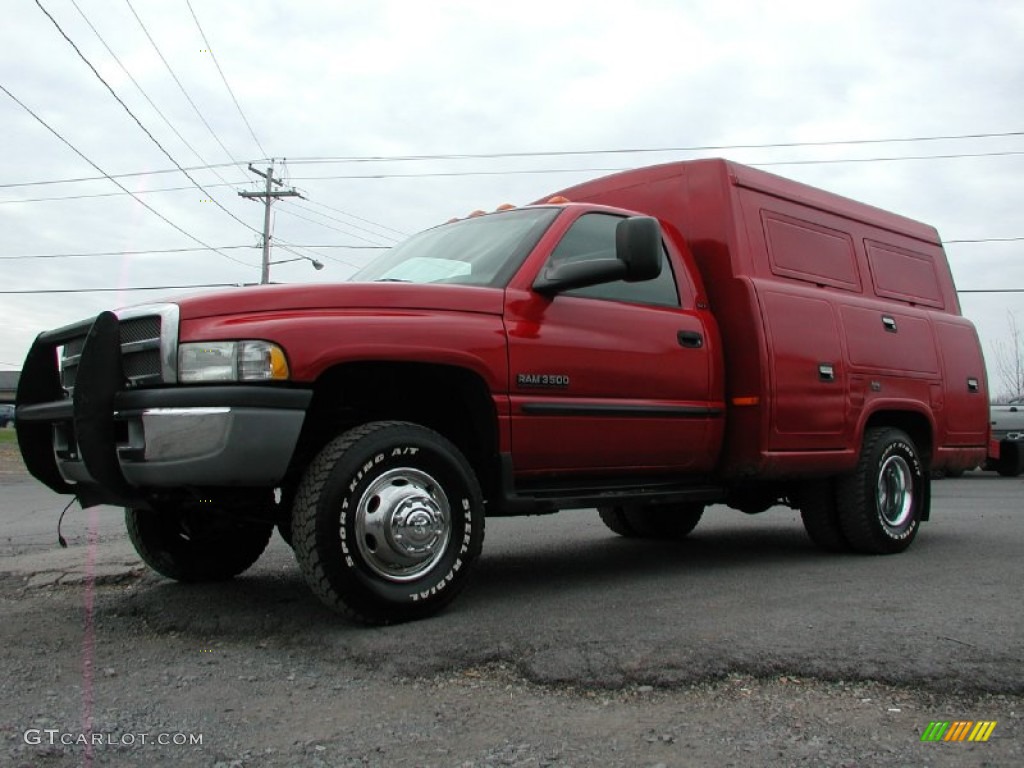 2000 Ram 3500 SLT Regular Cab 4x4 Commercial - Flame Red / Agate photo #15