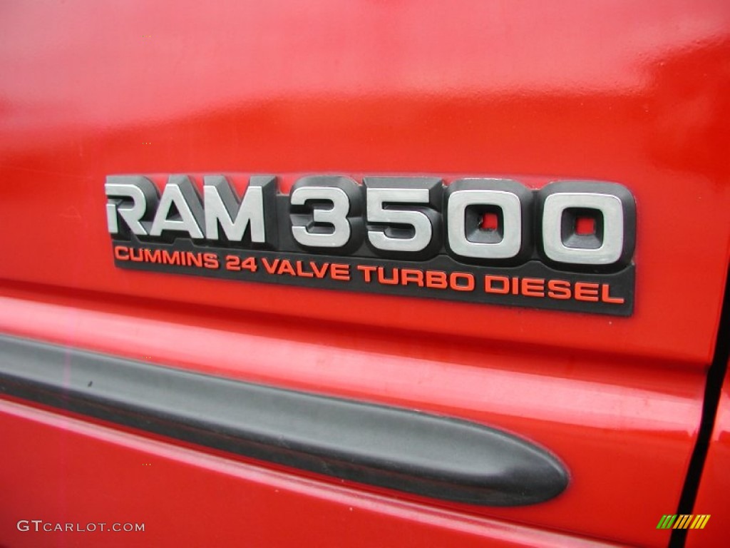 2000 Ram 3500 SLT Regular Cab 4x4 Commercial - Flame Red / Agate photo #26